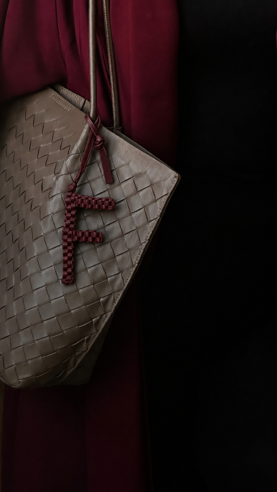 Initial Charm — Woven Leather